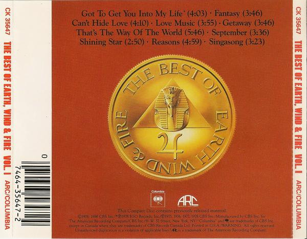 Earth, Wind & Fire – The Best Of Vol 1 - Image 2