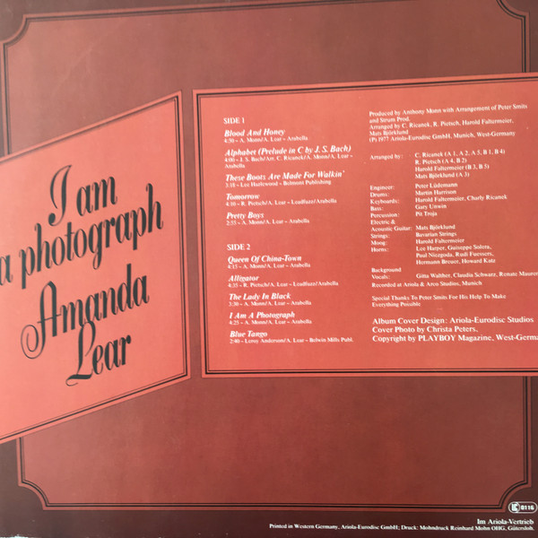 Amanda Lear – I Am A Photograph - Image 2